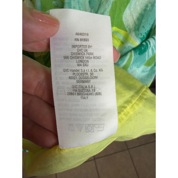 Beautiful by Lawrence Zarian Green Floral Cotton Maxi Dress V-Neck L A646319 - Picture 4 of 7